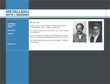 Tablet Screenshot of metallbau-witte-sagasser.de